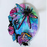 Mini Wall Art Dragonfly Blue Original by Kevin Bandee *SOLD*
