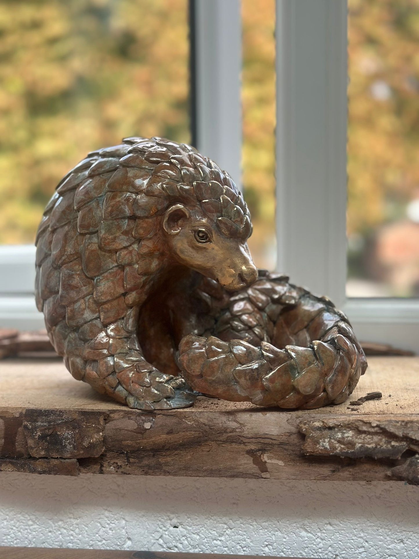 Pangolin Sculpture 'Pickles' by Roxy Winterburn Bronze