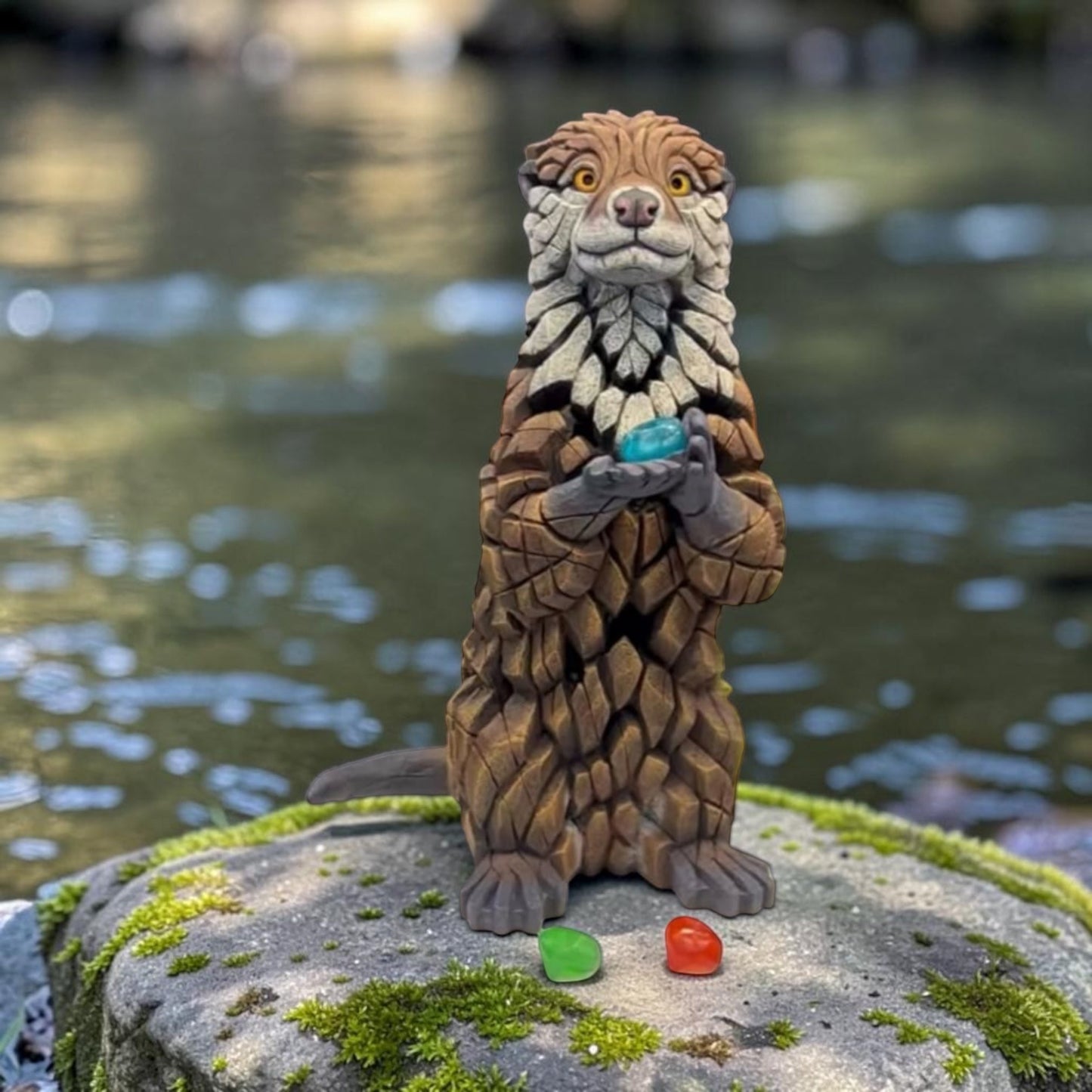 Edge Sculpture Pebbles The Otter available from The Acorn Gallery, Pocklington