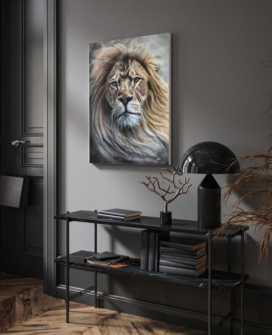 Andy Caddick Always With You Original Lion - Order online from The Acorn Gallery, Pocklington or call us on 01759 307652. Free UK Delivery.