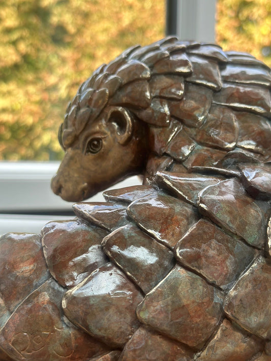 Pangolin Sculpture 'Pickles' by Roxy Winterburn Bronze