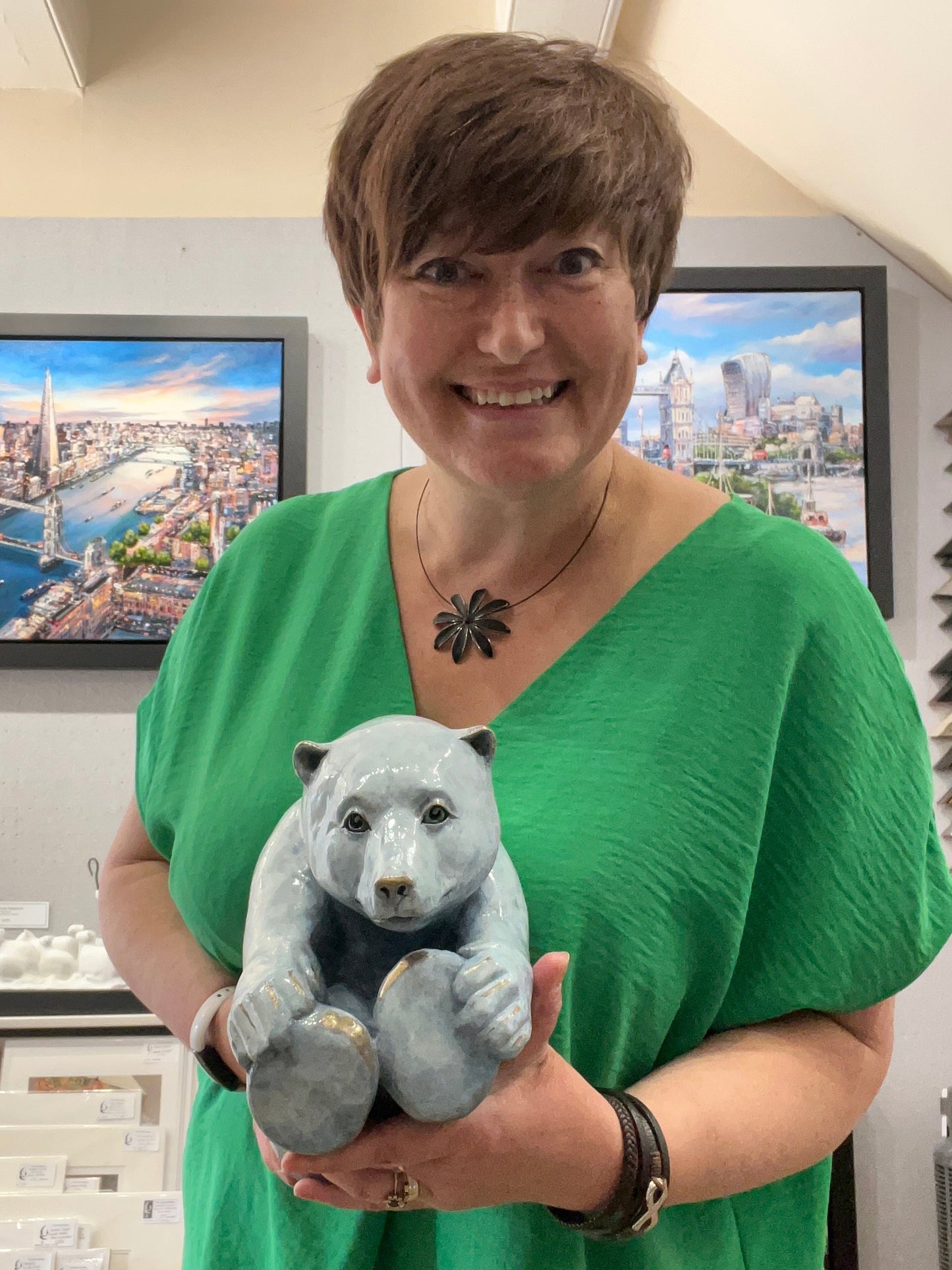 Gorgeous bronze polar bear sculpture by Yorkshire artist Roxy Winterburn. Sculpted and cast locally. Small edition. FREE Secure UK Delivery. Visit us or shop online or call us on 01759 307652.