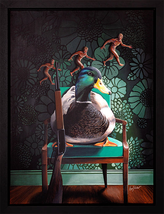 Angus Gardner Sitting Duck Original Framed - The Acorn Gallery, Pocklington