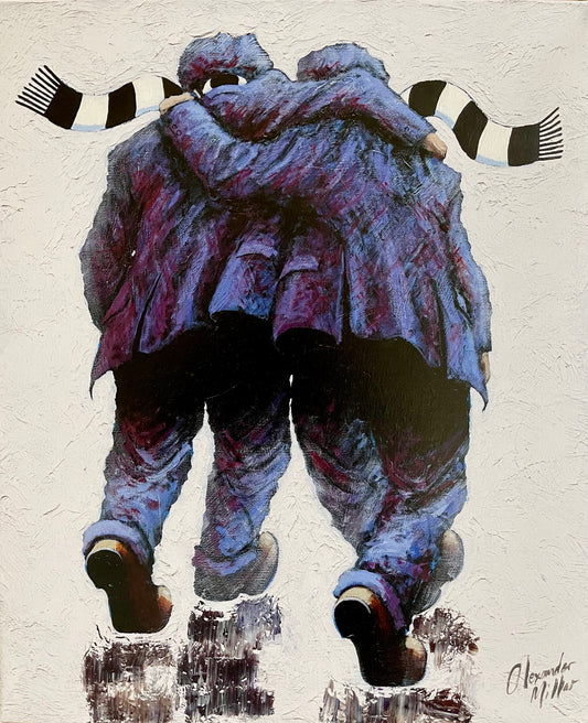 Alexander Millar Home and Away Hand Embellished Canvas - The Acorn Gallery, Pocklington