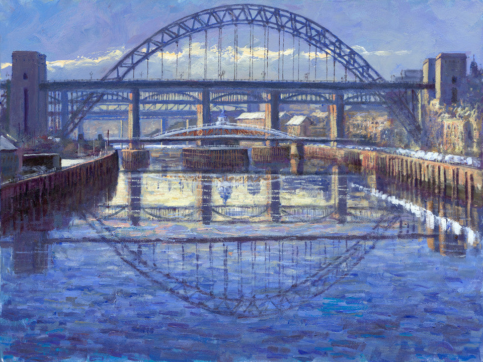 Alexander Millar The Bridges Of Tyne Canvas - The Acorn Gallery, Pocklington