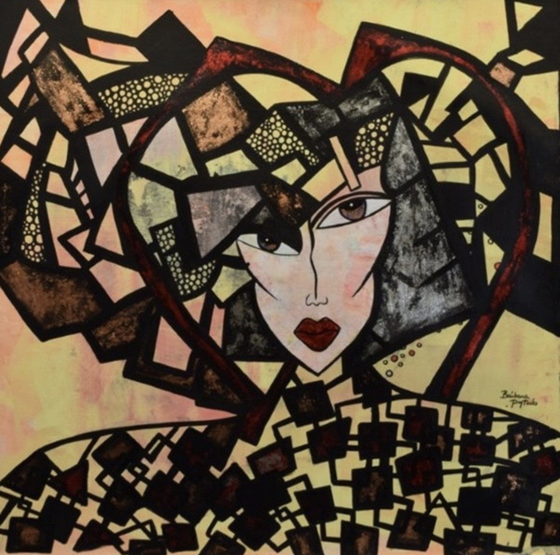 Barbara Pintado Cleopatra Original available from The Acorn Gallery, Pocklington