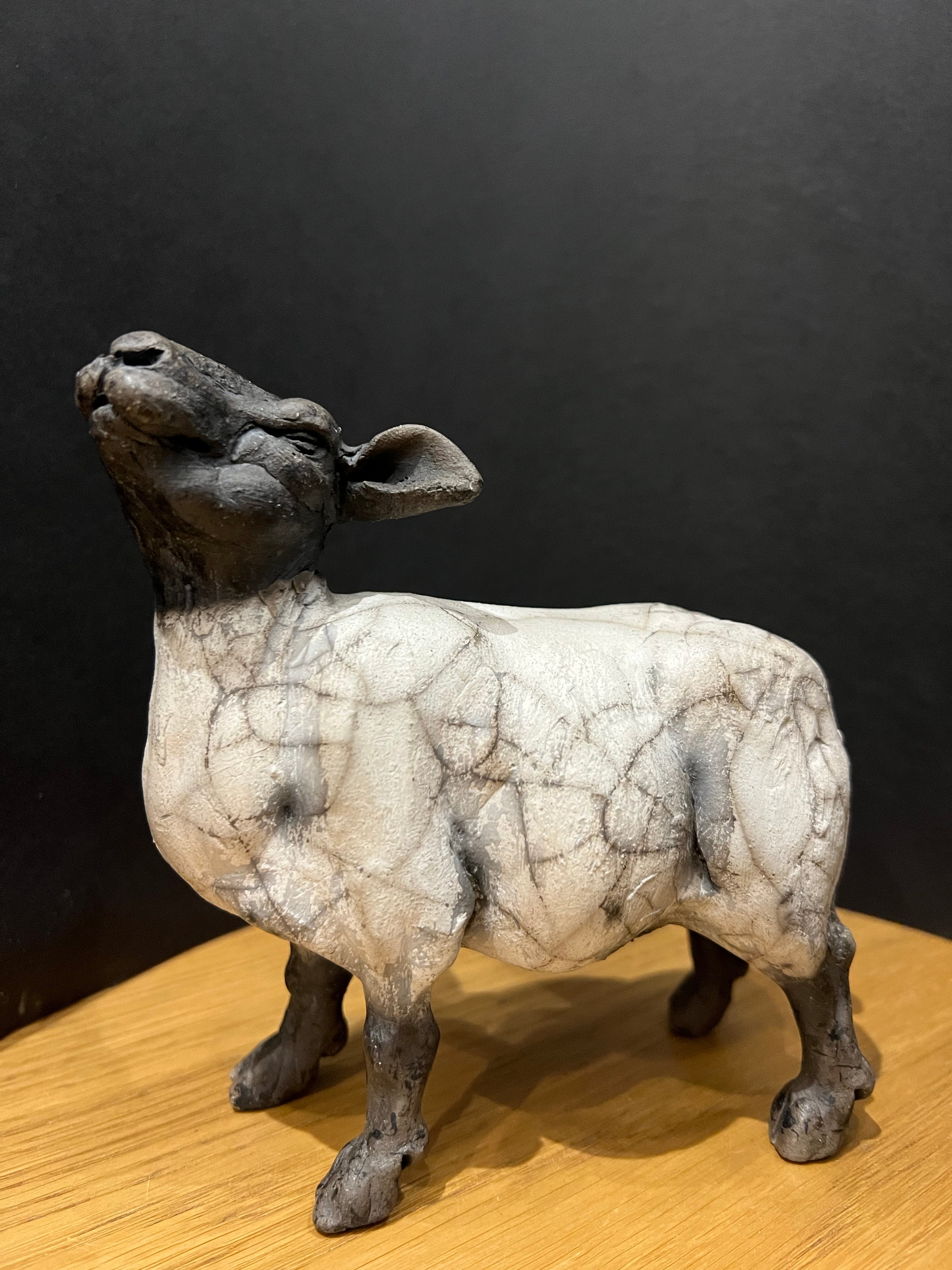 Christine Cummings Studio Bella Raku Sheep ORIGINAL - The Acorn