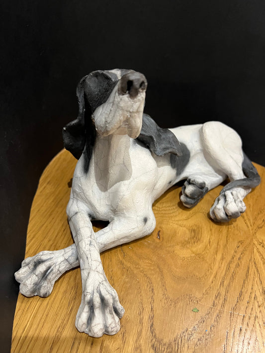 Christine Cummings Studio Bruno Ceramic Dog ORIGINAL - The Acorn Gallery, Pocklington