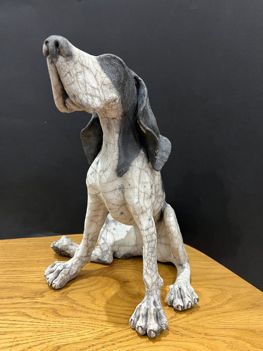 Christine Cummings Studio Frank The Pointer Ceramic Dog ORIGINAL - The Acorn Gallery, Pocklington