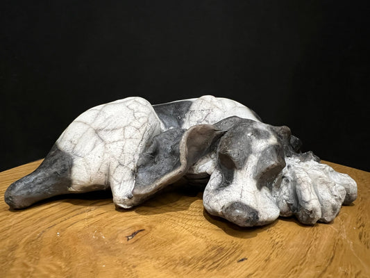 Christine Cummings Studio Japser Ceramic Dog ORIGINAL - The Acorn Gallery, Pocklington