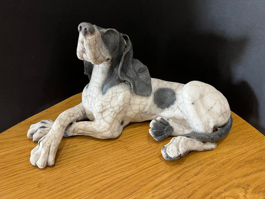 Christine Cummings Studio Oscar Junior The Pointer Ceramic Dog ORIGINAL - The Acorn Gallery, Pocklington