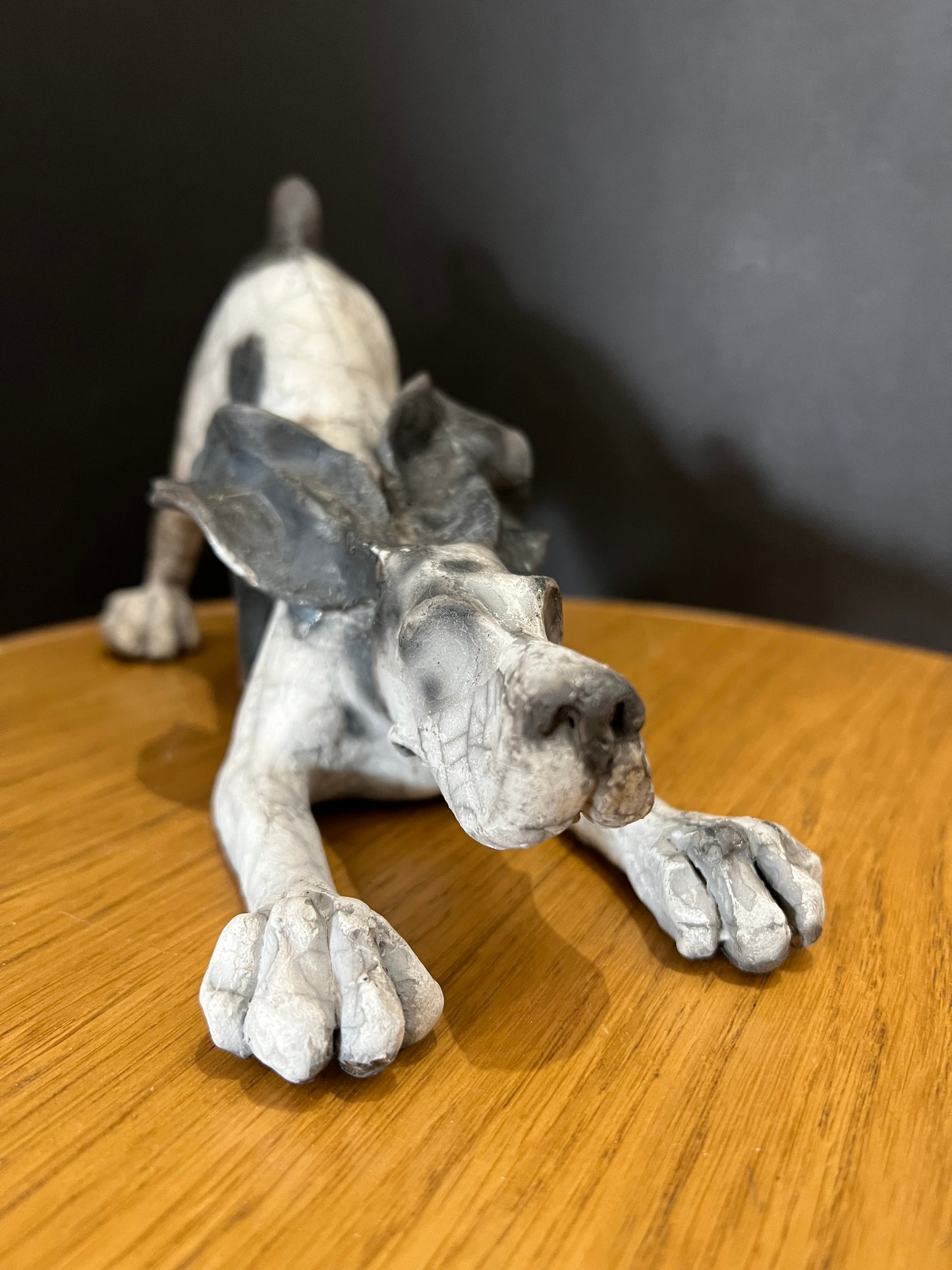 Christine Cummings Studio Sid The Playful Pointer Ceramic Dog ORIGINAL - The Acorn Gallery, Pocklington
