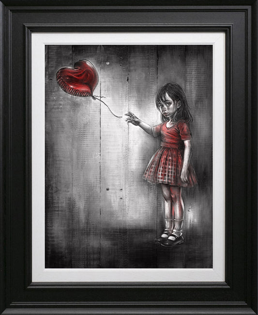Craig Everett Girl With Balloon Canvas - The Acorn Gallery, Pocklington