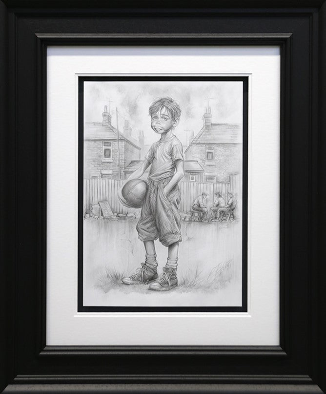 Ballboy original pencil sketch by Craig Everett hand signed on paper 20x12 inches