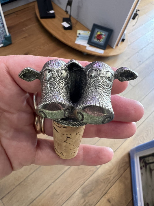 Caroline Shotton Cork Bottle Stopper available from The Acorn Gallery, Pocklington