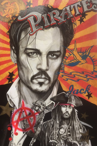 Pirates (Johnny Depp) ORIGINAL by Craig Scott Knight