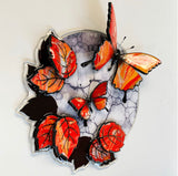 Mini Wall Art Butterfly Red Original by Kevin Bandee *SOLD*