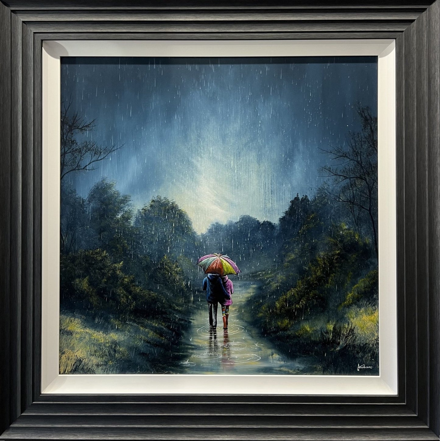 Together Through the Storm is a gorgeous new original painting by Danny Abraham’s, showing a couple walking through the rain. Available at The Acorn Gallery in Pocklington. Call 01759 307652.