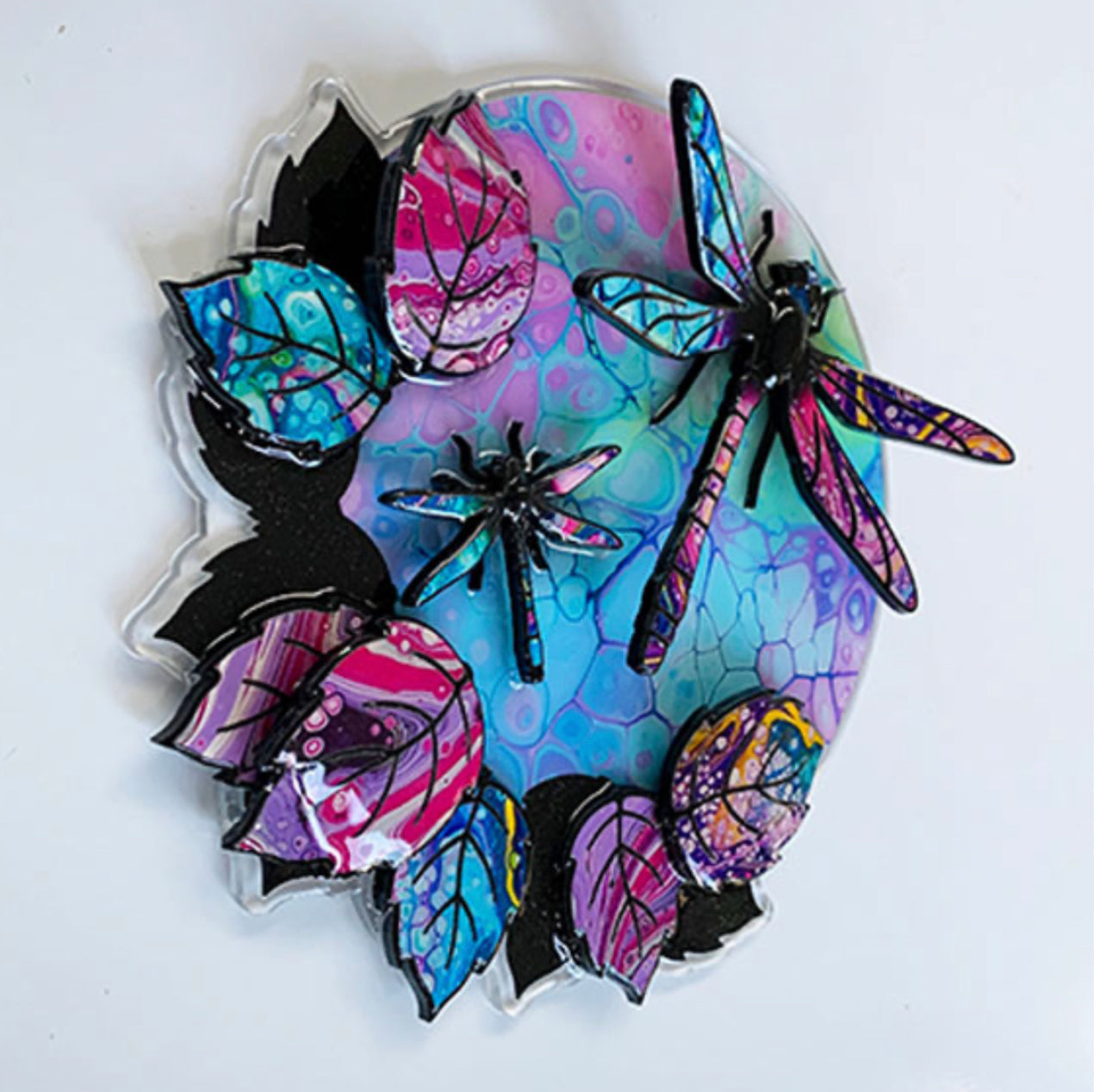 Kevin Bandee Mini Wall Art Dragonfly Blue Original - The Acorn Gallery, Pocklington