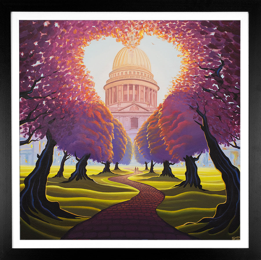 Derrick Fielding St. Paul's Romance Hand Embellished Canvas - The Acorn Gallery, Pocklington