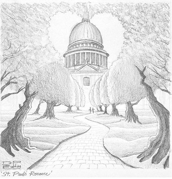 Derrick Fielding St. Paul's Romance Original Sketch - The Acorn Gallery, Pocklington