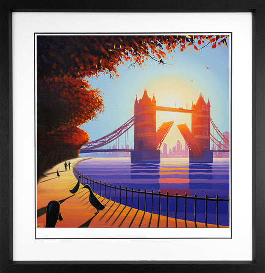 Derrick Fielding Bridge To Your Heart Paper Print Framed In Black - The Acorn Gallery, Pocklington