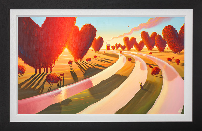 Derrick Fielding When Love Comes Around Hand Embellished Canvas framed In Black - The Acorn Gallery, Pocklington