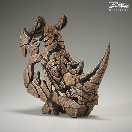 Edge Sculpture Rhino Miniature - The Acorn Gallery, Pocklington