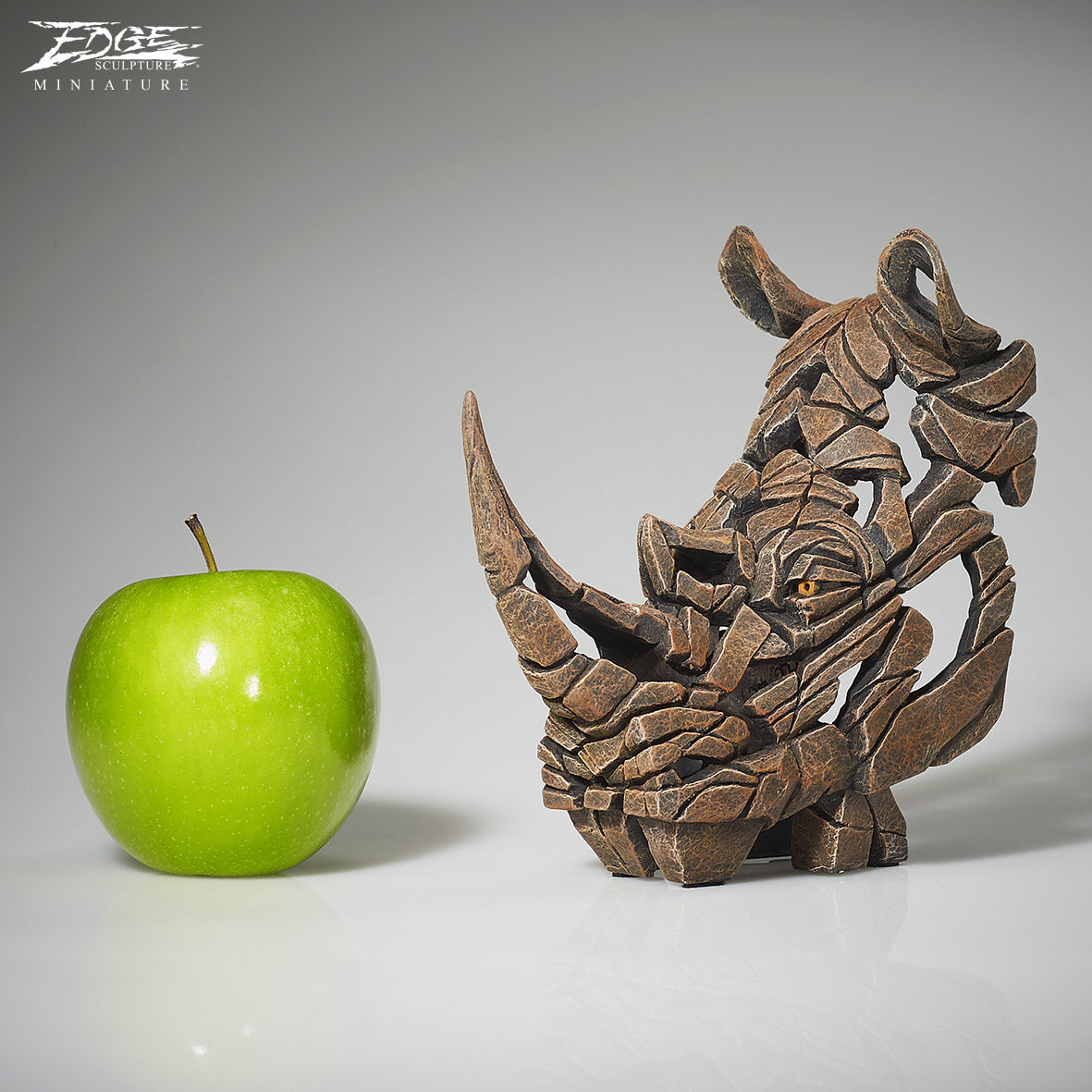 Edge Sculpture Rhino Miniature - The Acorn Gallery, Pocklington