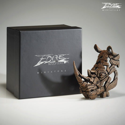 Edge Sculpture Rhino Miniature - The Acorn Gallery, Pocklington