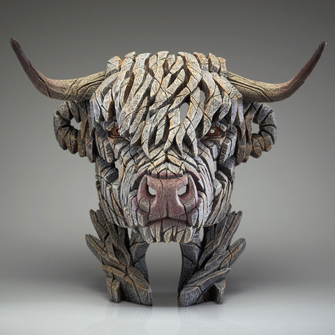 Highland Cow White by Edge Sculpture