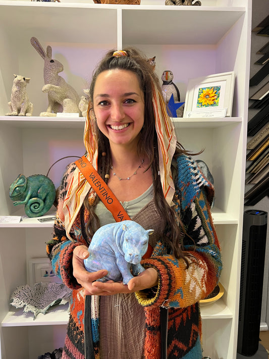 Penelope Mini Hippo Sculpture by Roxy Winterburn
