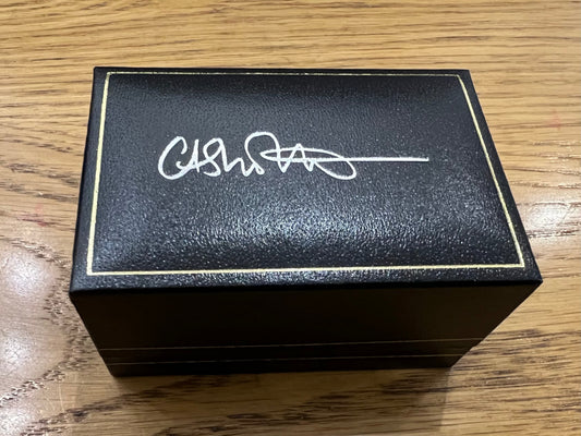 Limited edition Caroline Shotton I Love Moo cufflinks with red background and certificate