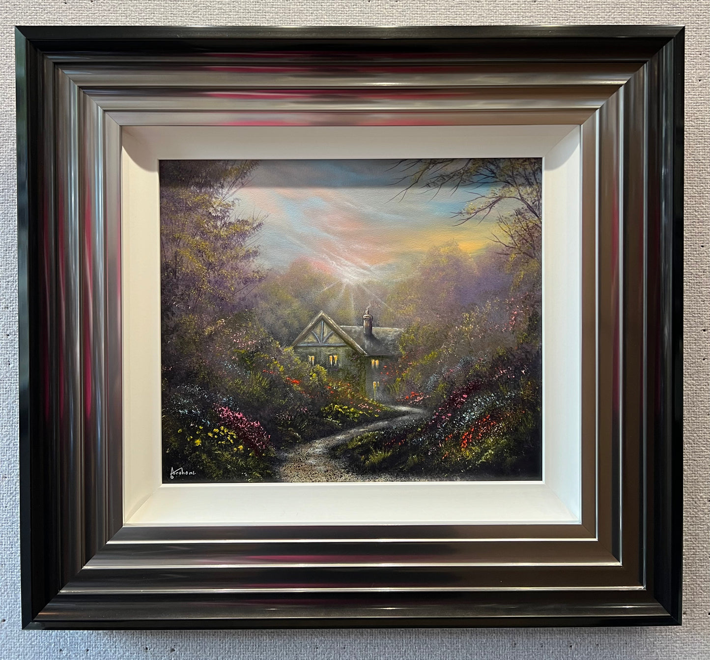 Danny Abrahams Rose Cottage Original Painting - The Acorn Gallery, Pocklington