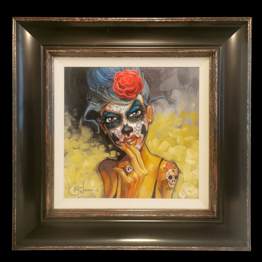 Gary McNamara Are We Good? (Day Of The Dead) Original Painting - The Acorn Gallery, Pocklington