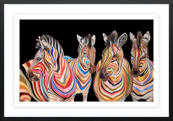 Hayley Goodhead The Savannah Stripes Paper Deluxe Framed - The Acorn Gallery, Pocklington