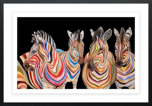 Hayley Goodhead The Savannah Stripes Paper Deluxe Framed - The Acorn Gallery, Pocklington