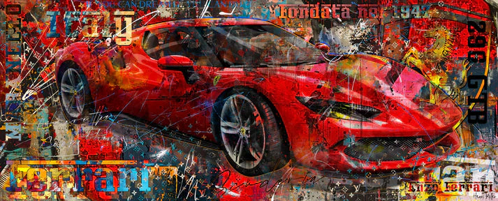 Ignis Ferrari Original by Henri Miller available at The Acorn Gallery, Pocklington