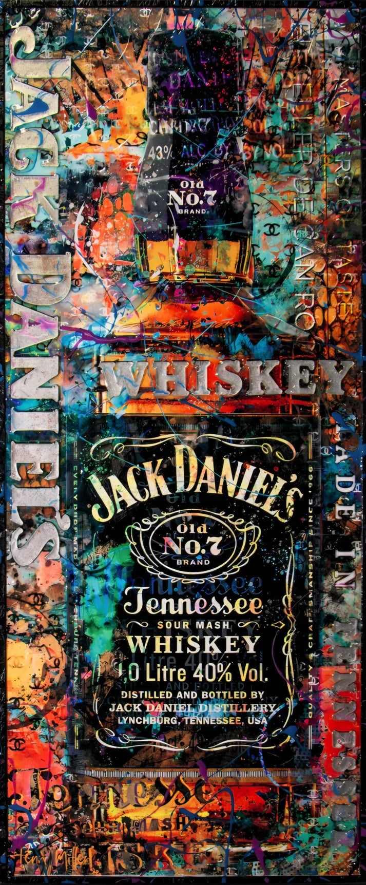 Rattlesnake Jack Daniels Whisky ORIGINAL by Henri Miller At The Acorn Gallery, Pocklington