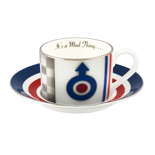 Its A Mod Thing Cup and Saucer by Kealey Farmer Ceramics