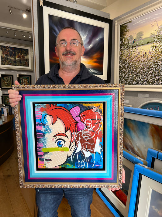 Lhouette You talking to Me Original in the Manga Style. Available from The Acorn Gallery in Pocklington. Order online or call us on 01759 307652.