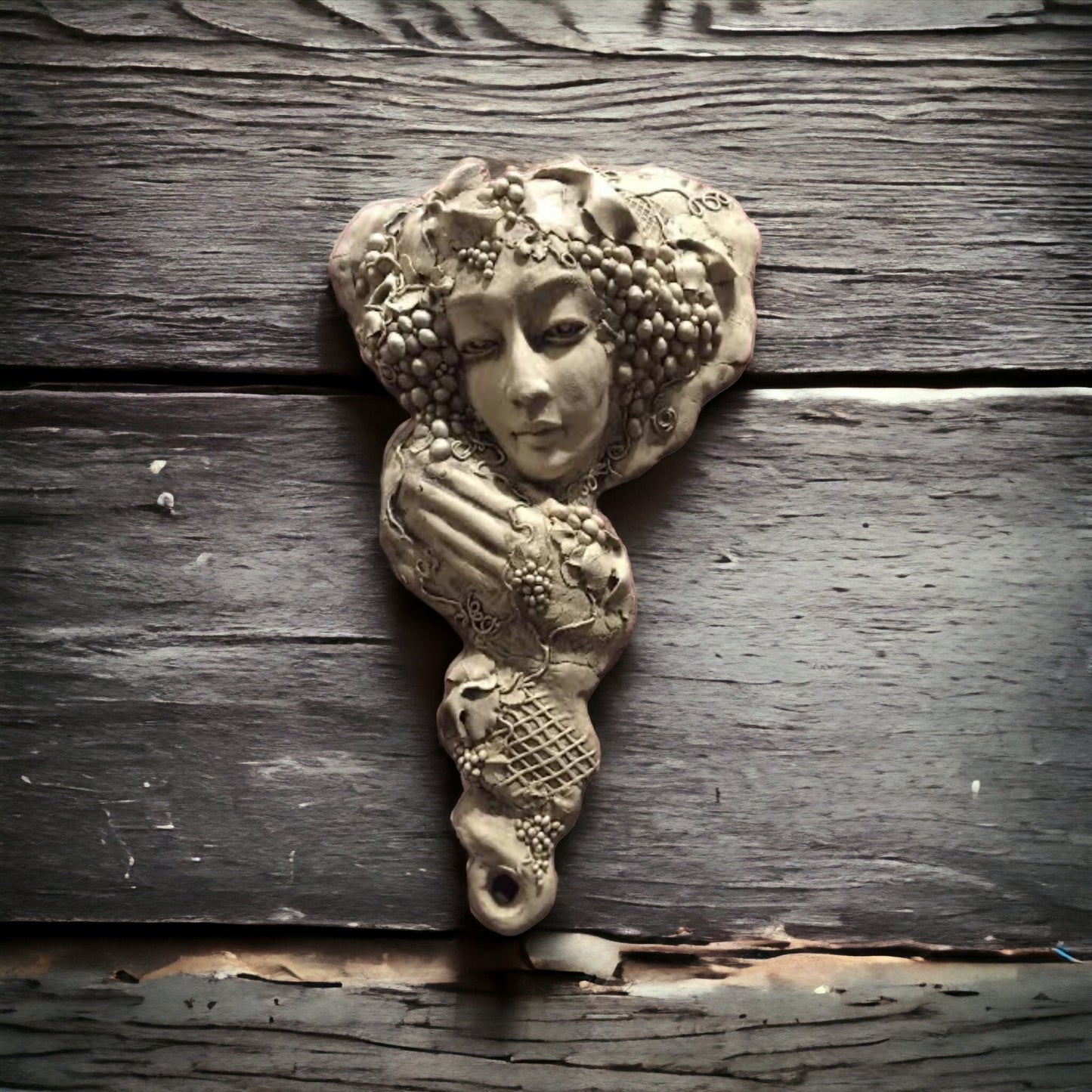 Lucinda Brown Eve - Garden Angel Original Wall Sculpture - The Acorn Gallery, Pocklington