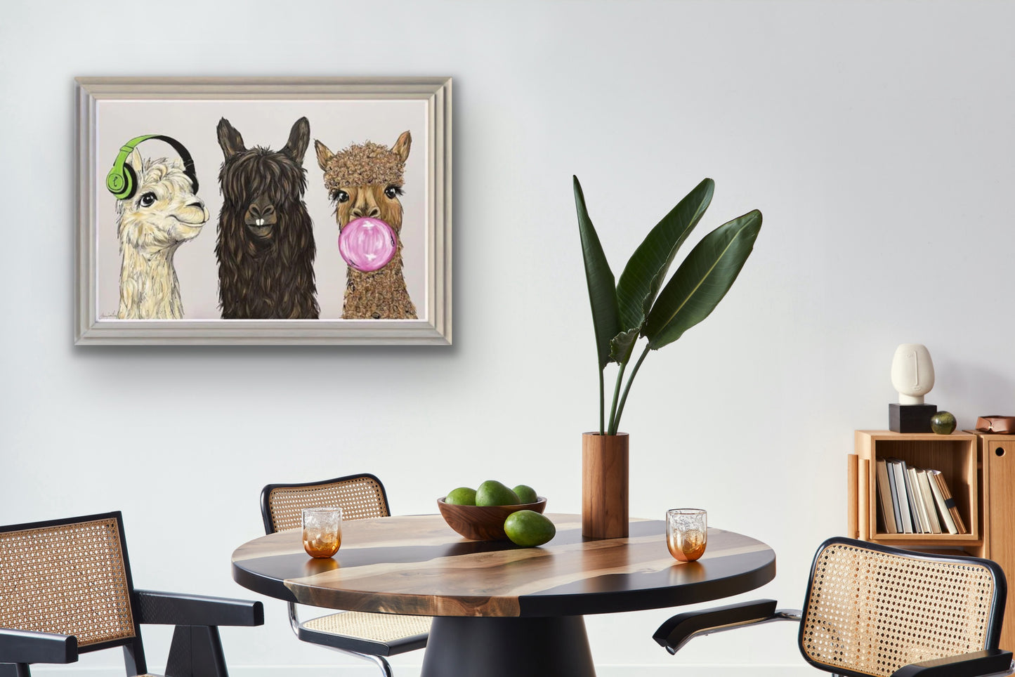 Amy Louise Three Wise Alpacas Original - The Acorn Gallery, Pocklington