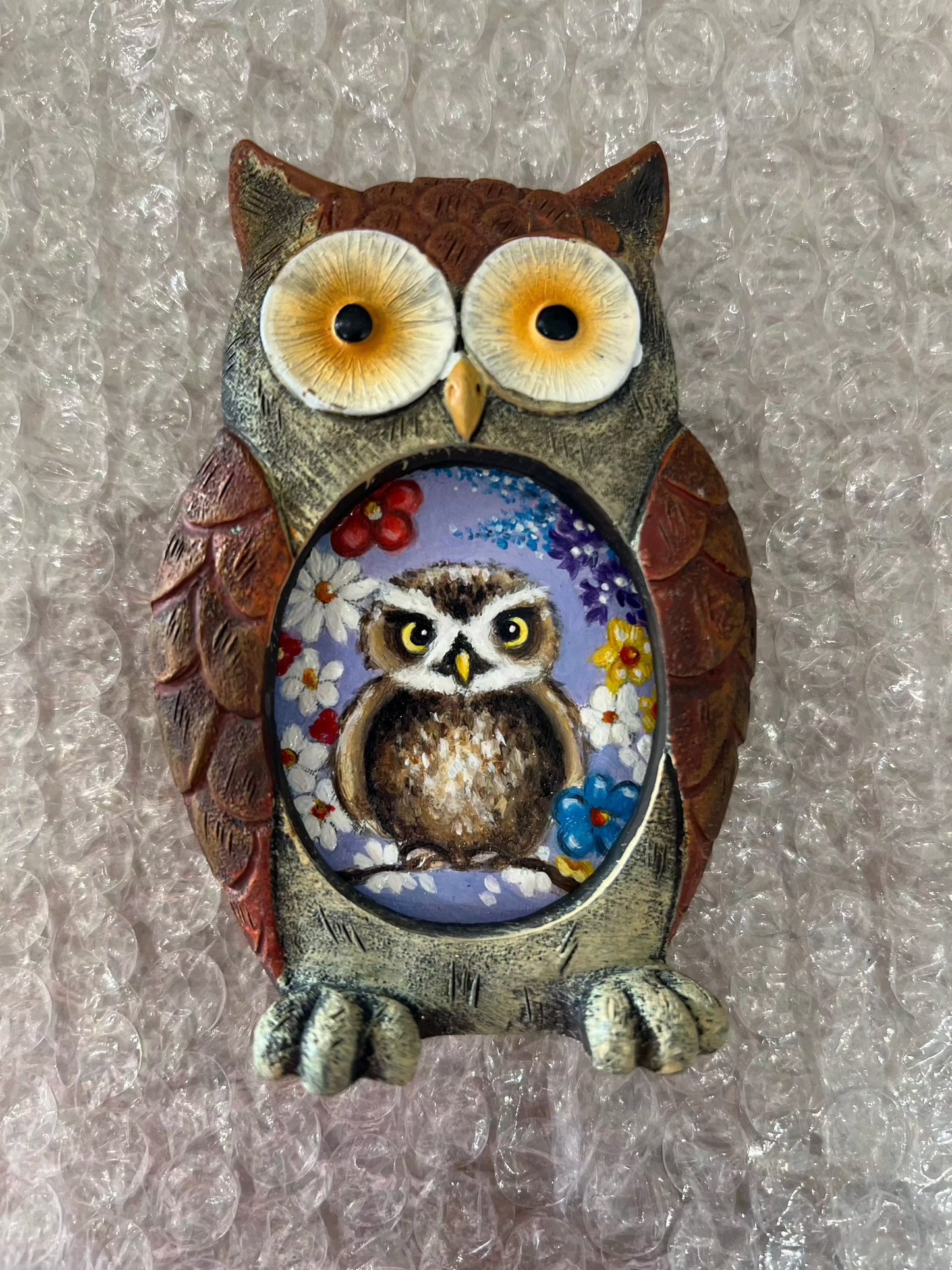 Marie Louise Wrightson The Wise Little Owl Original - The Acorn Gallery, Pocklington. Call us on 01759 307652.