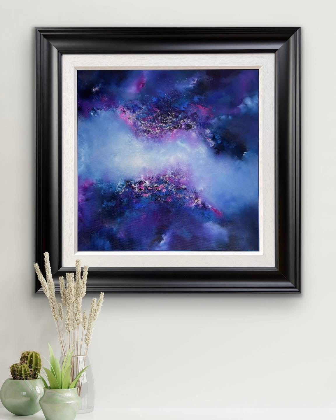 Eternal Possibilities original oil painting by Jaimie Volkaerts featuring abstract soothing tones and fluid forms