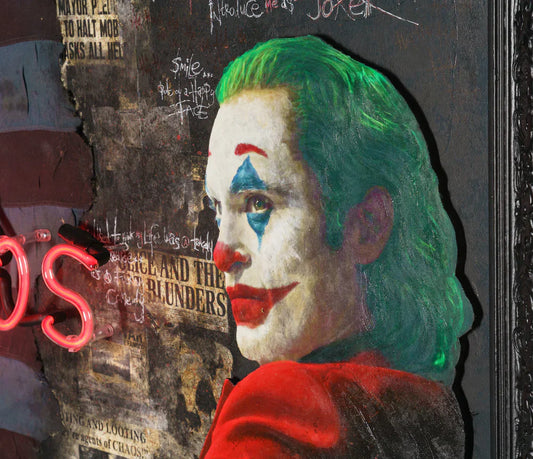 Illuminati Neon Joker Chaos Red Neon ORIGINAL - The Acorn Gallery, Pocklington