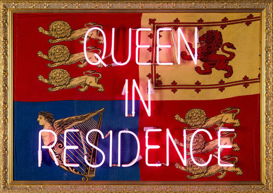 Illuminati Neon Queen In Residence Pink Neon ORIGINAL - The Acorn Gallery, Pocklington