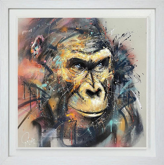 Joe Galindo Koko Chimpanzee Hand Embellished Board - The Acorn Gallery, Pocklington