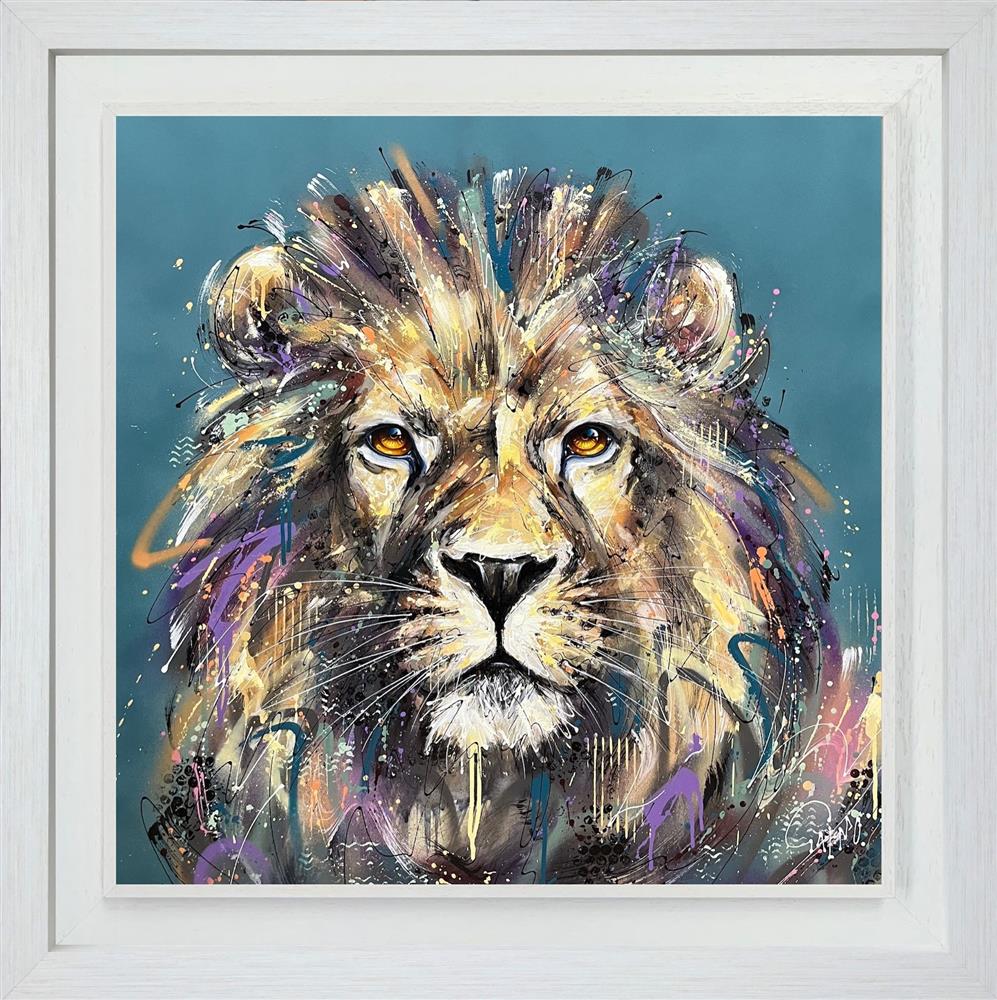 Joe Galindo Leo The Lion Hand Embellished Board Framed - The Acorn Gallery, Pocklington