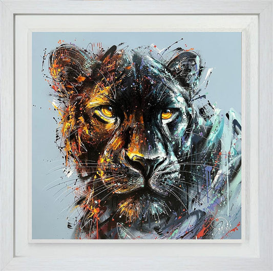 Joe Galindo Luna The Panther Hand Embellished Board Framed - The Acorn Gallery, Pocklington